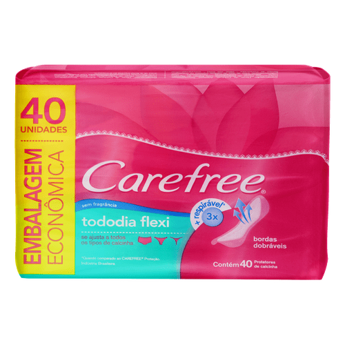 Carefree Absorvente Todo Dia Flexi Sem Perfume 40UN