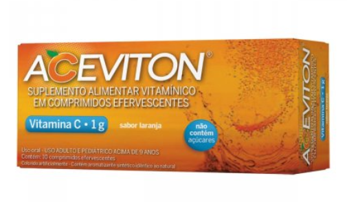 Aceviton 1g Sabor Laranja com 10 comprimidos efervescentes