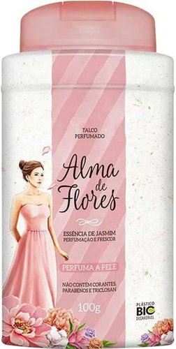 Alma de Flores Talco Perfumado Jasmim de 100g