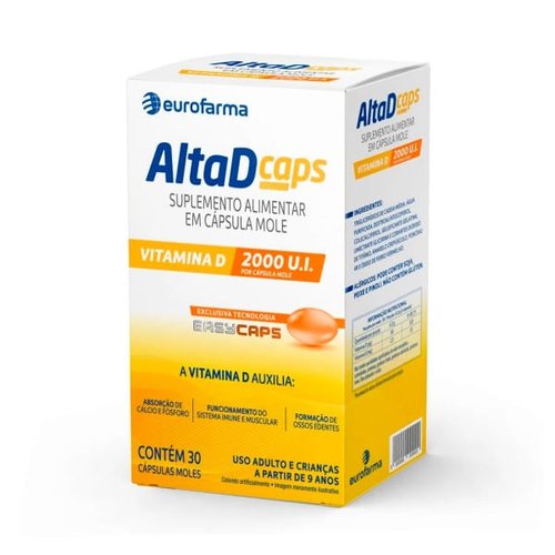 Alta D Vitamina D 2.000UI Caps 30 cápsulas
