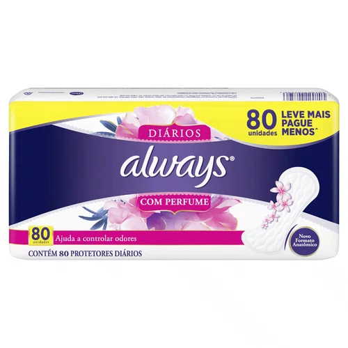 Always Absorvente Diário Com Perfume 80un