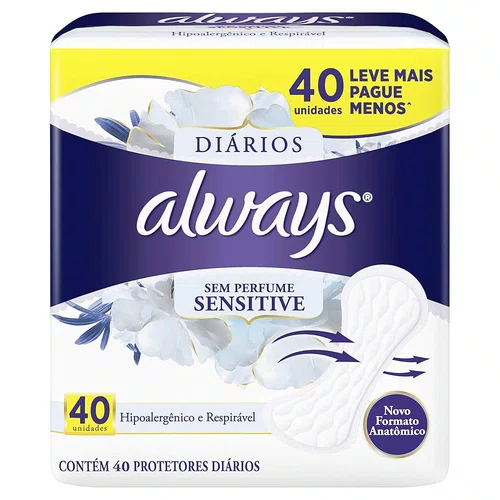 Always Absorvente Diário Respirável 40un