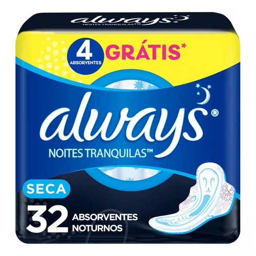 Always Absorvente Noturno Seca Com 32un