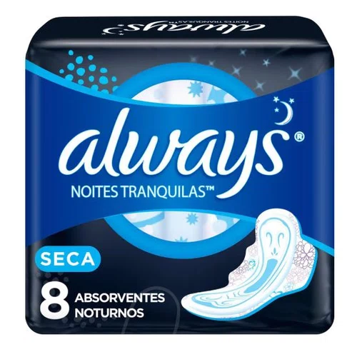 Always Absorvente Noturno Seca Com 8un