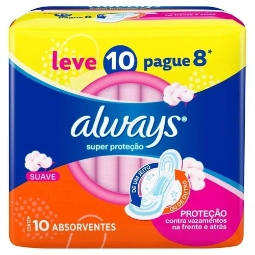Always Absorvente Suave Com 10un