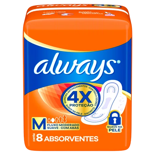 Always Absorvente Suave M Com 8un