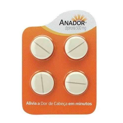 Anador 500Mg Com 4 Comprimidos