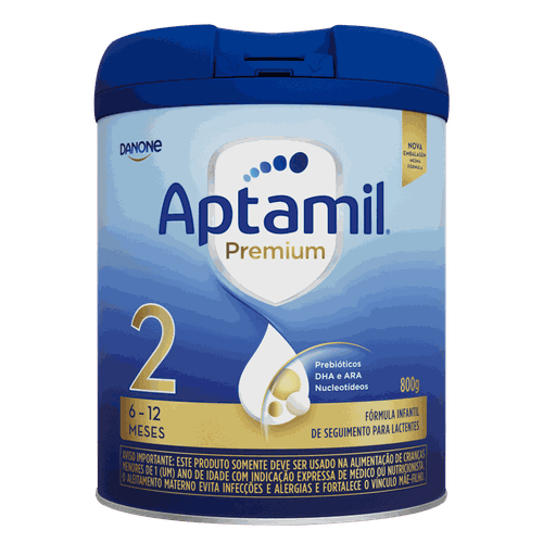 Aptamil Premium 2 Danone Fórmula Infantil 6 a 12 meses 800g