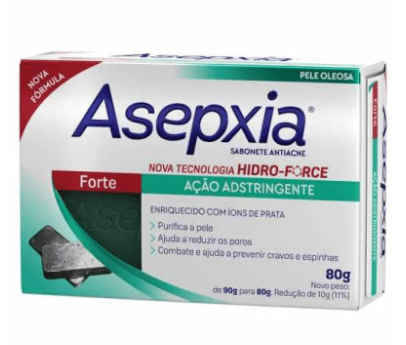 Asepxia Sabonete Em Barra Forte Adstringente Pele Oleosa 80g