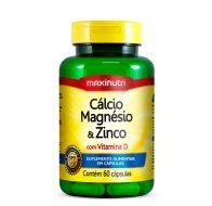 Maxinutri Cálcio Magnésio e Zinco 60 Cápsulas