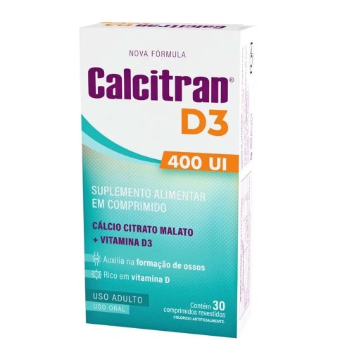 Calcitran D3 400UI com 30 Comprimidos