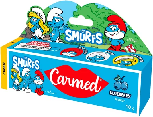 Carmed Gloss Smurfs Blueberry Incolor 10g