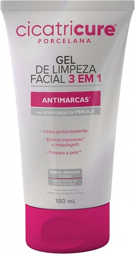 Cicatricure Porcelana Limpeza Facial 3 em 1 com 150ml