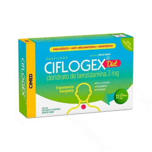 Ciflogex Pastilhas Menta e Limão com 12un
