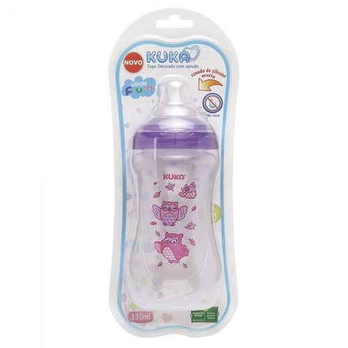 Kuka Copo Decorado Com Canudo Fun Menina 6177 330ml