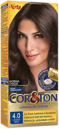 Cor & Ton Coloração Creme Castanho Médio 4.0
