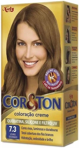 Cor & Ton Coloração Creme Louro Dourado 7.3