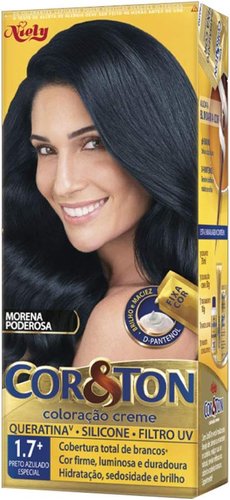 Cor & Ton Coloração Creme Preto Azulado Especial 1.7