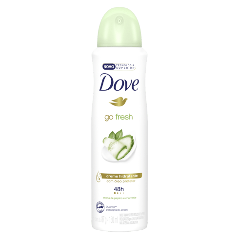 Dove Desodorante Antitranspirante Aerosol Go Fresh Pepino e Chá Verde 89G