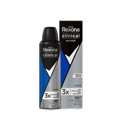 Rexona Desodorante Antitranspirante Aerosol Men Clinical Clean Masculino Com 150ml