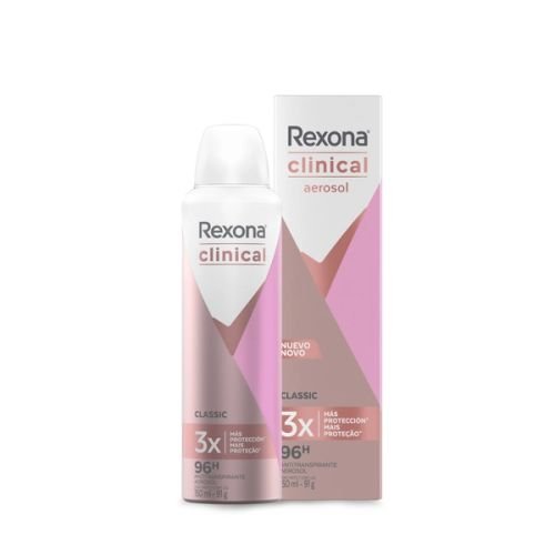 Rexona Desodorante Clinical Classic Feminino Antitranspirante Aerosol 150ml