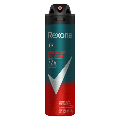 Rexona Desodorante Men Antibacterial Protection Aerossol Antitranspirante Com 150ml