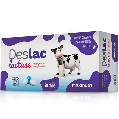Maxinutri Deslac Lactase 10.000 FCC ALU com 30 Cápsulas