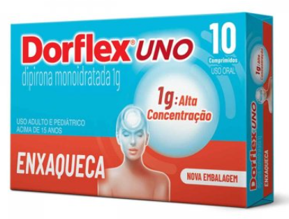 Dorflex Uno Para Enxaqueca Dipirona Monoidratada 1g 10 Comprimidos