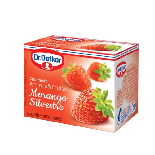 Dr Oetker Chá de Morango Silvestre com 10 Saquinhos