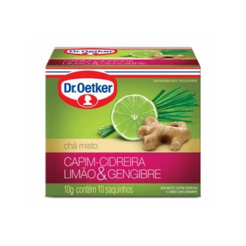 Dr Oetker Chá Misto de Capim-Cidreira Limão & Gengibre com 10 Saquinhos