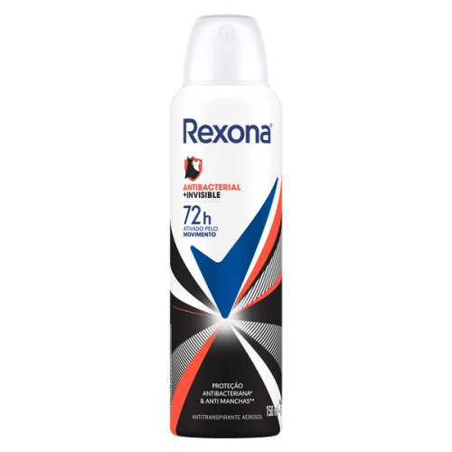 Rexona Desodorante Antibacterial + Invisible Aerossol Antitranspirante Com 150ml