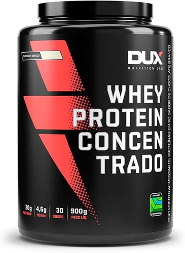 Dux Whey Protein Concentrado Chocolate Branco 900g