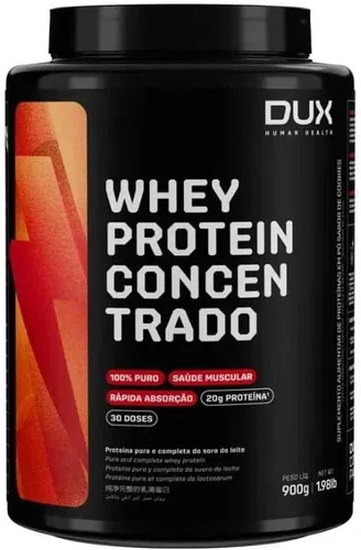 Dux Whey Protein Concentrado Morango 900g