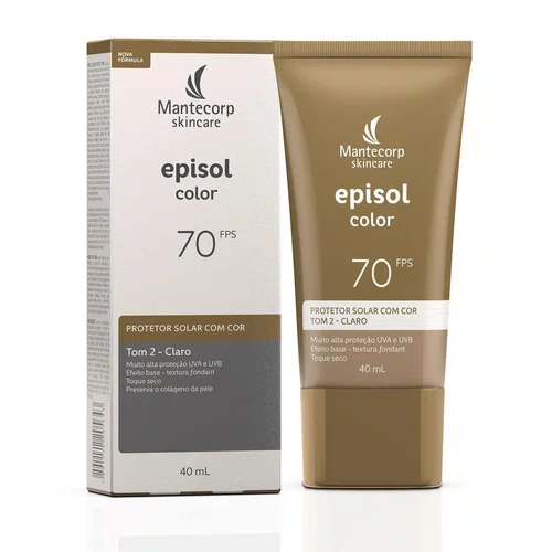 Episol Protetor Solar Facial Color FPS 70 Tom 2 40ml
