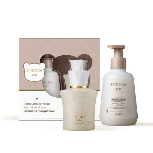 Kit Eudora Baby Meu 1º Presente com Sabonete Líquido 200ml + Água de Colônia 100ml