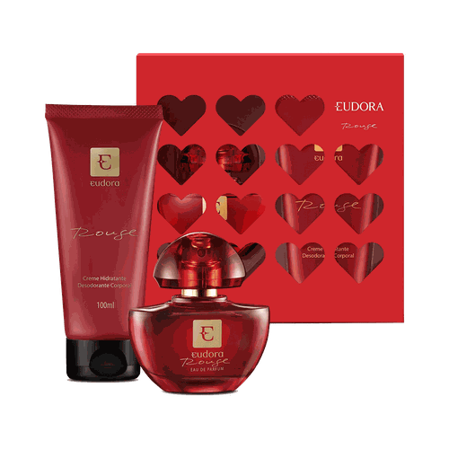 Eudora Kit Estojo Rouge - Perfume Eau De Parfum 35ML + Creme Hidratante Corporal 100ML