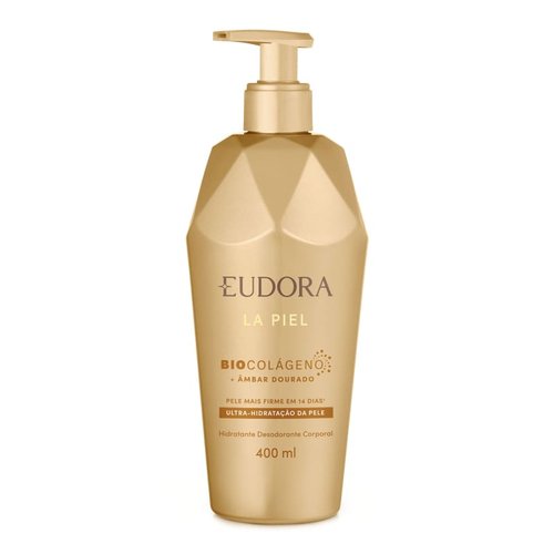 Eudora Hidratante Desodorante Corporal La Piel Ultra-Hidratação da Pele Âmbar Dourado 400ml
