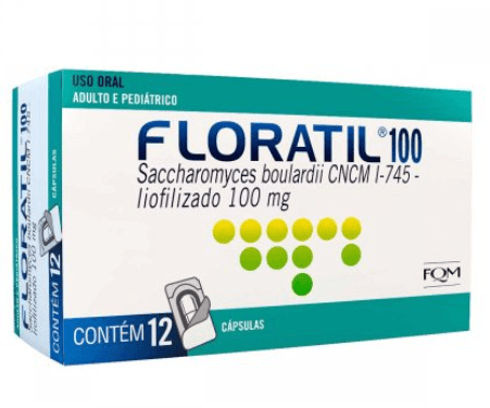 Floratil Probiótico 100mg 12 Cápsulas