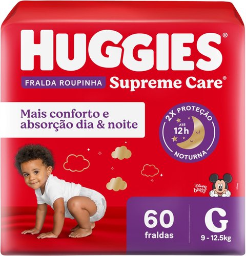 Huggies Fralda Roupinha Supreme Care G 60UN