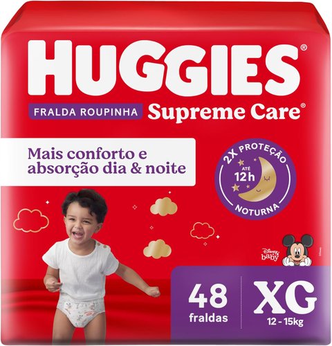 Huggies Fralda Roupinha Supreme Care XG 48UN