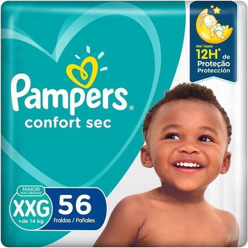 Pampers Fralda Confort Sec XXG 56UN