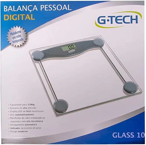 G-Tech Balança Digital em Vidro Temperado Glass10