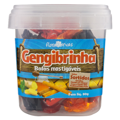 Gengibrinha Balas Mastigáveis Sortidas 80g