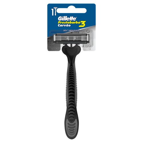 Gillette Aparelho de barbear Prestobarba 3 Carvão