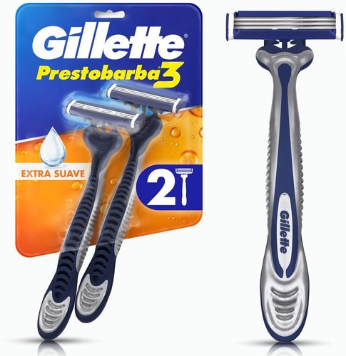 Gillette Aparelho De Barbear Prestobarba 3 Extra Suave 2un