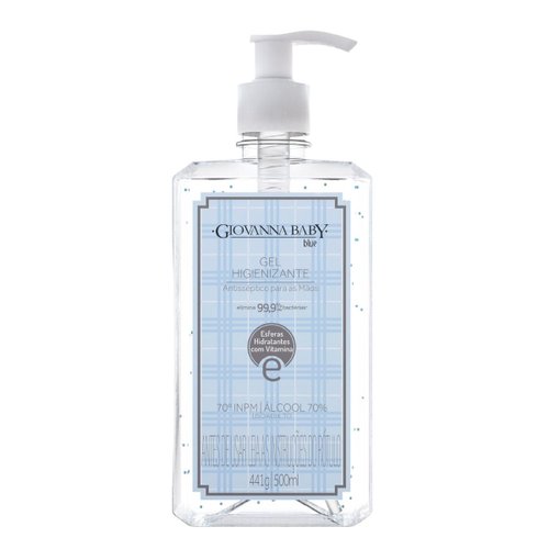 Giovanna Baby Álcool em Gel Higienizante Blue 500ml 70 GL 70 INPM