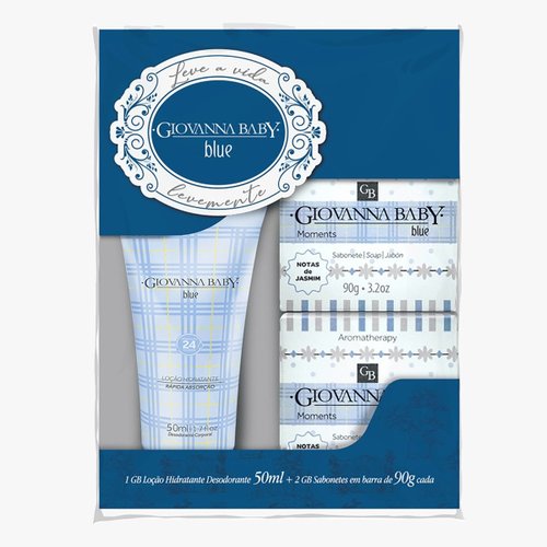 Giovanna Baby Kit Eterno Encanto Blue Necessarie, Loção e 2 Sabonetes