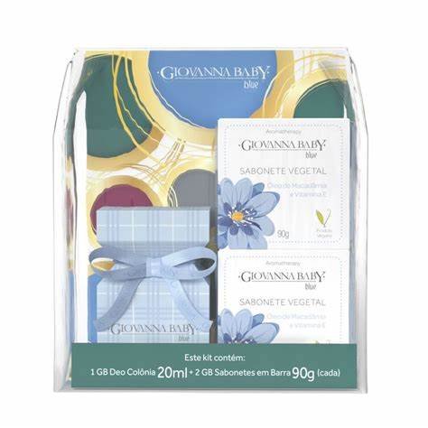 Giovanna Baby Blue Kit Colônia e Sabonetes vegetal