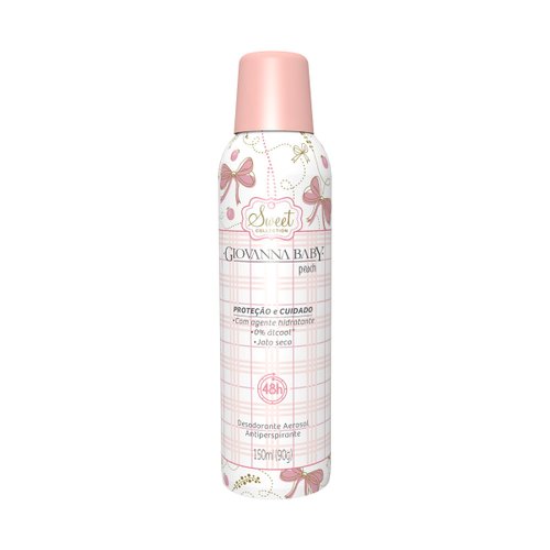 Giovanna Baby Desodorante Aerosol Antiperspirante Jato Seco Peach 150ml