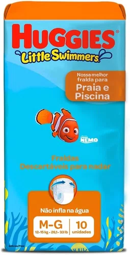 Huggies Fralda Infantil Little Swimmers M/G 10un